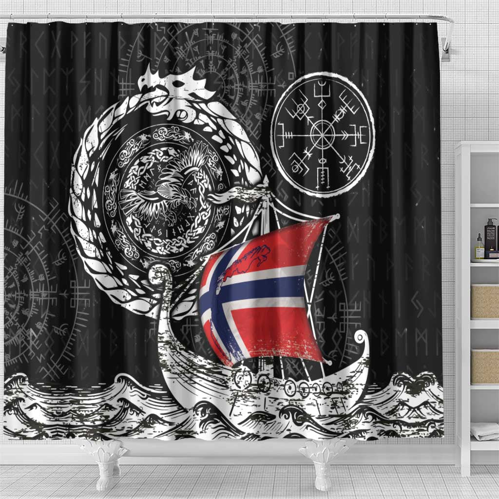Viking Norway Shower Curtain Norwegian Viking Ship