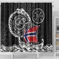 Viking Norway Shower Curtain Norwegian Viking Ship