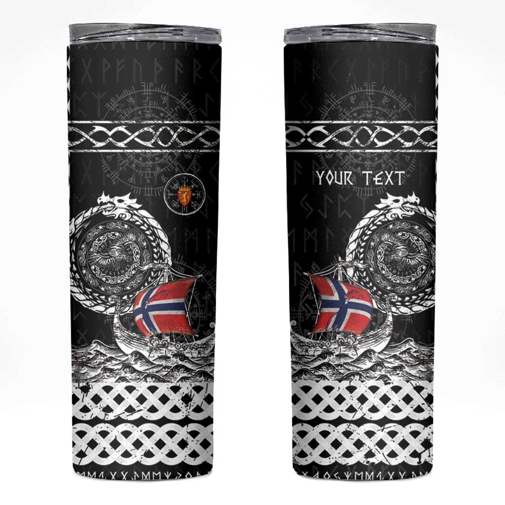 Personalized Viking Norway Skinny Tumbler Norwegian Viking Ship