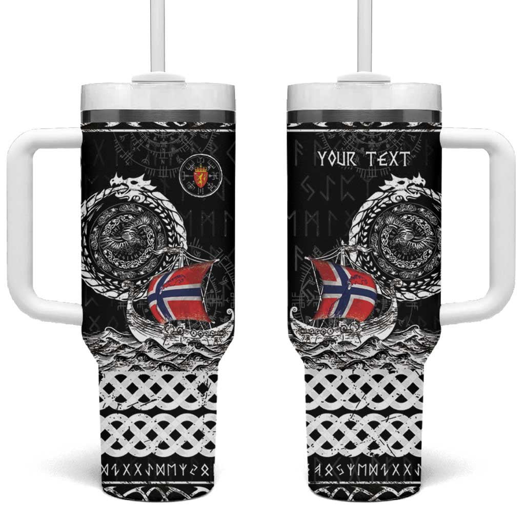 Personalized Viking Norway Tumbler With Handle Norwegian Viking Ship
