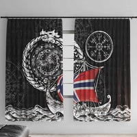 Viking Norway Window Curtain Norwegian Viking Ship