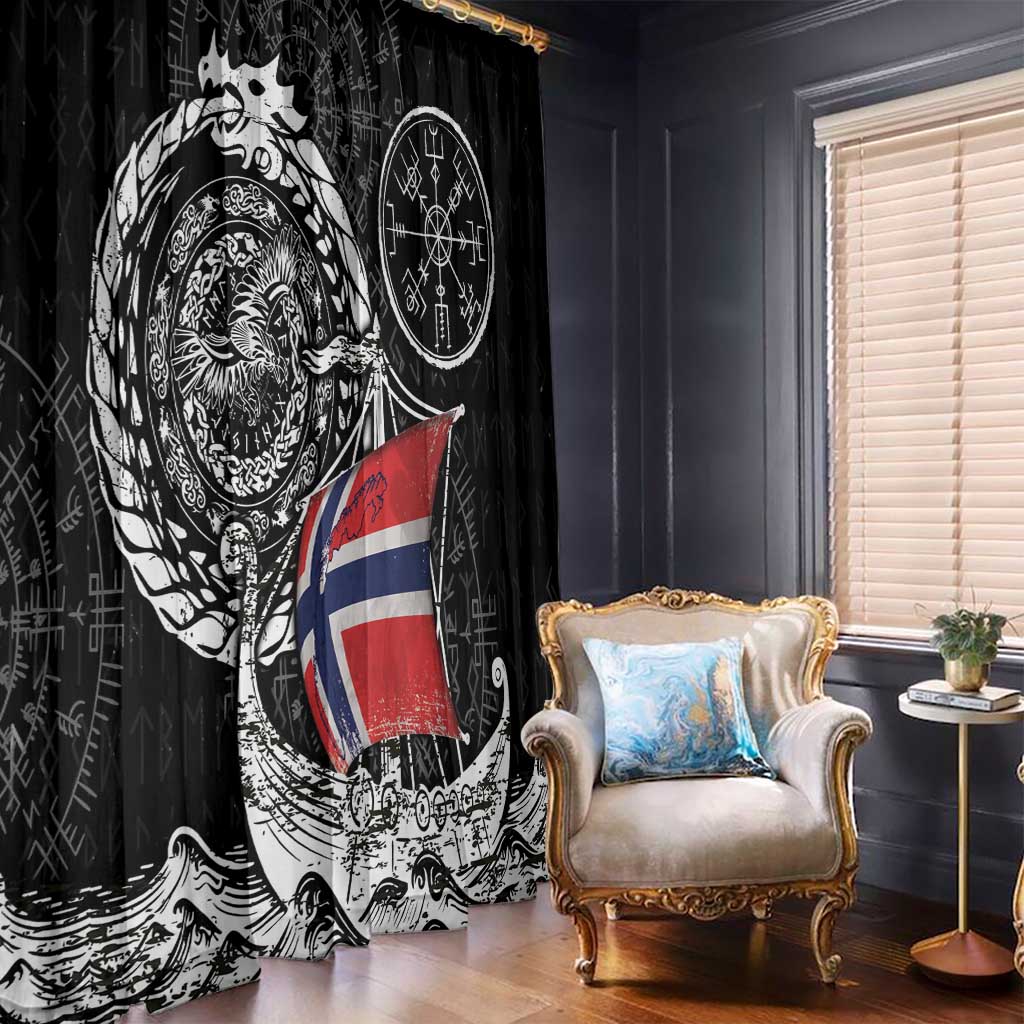 Viking Norway Window Curtain Norwegian Viking Ship