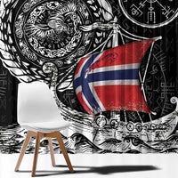 Viking Norway Window Curtain Norwegian Viking Ship