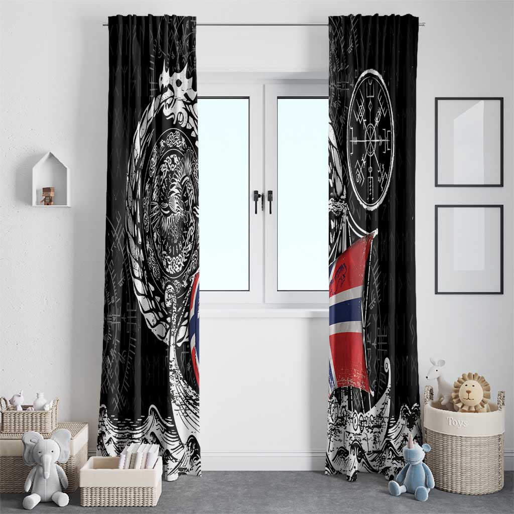 Viking Norway Window Curtain Norwegian Viking Ship