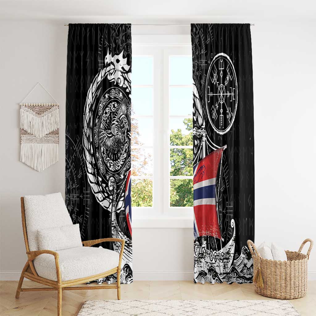 Viking Norway Window Curtain Norwegian Viking Ship