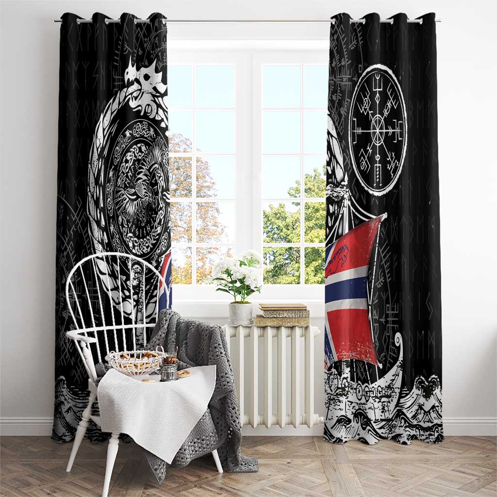 Viking Norway Window Curtain Norwegian Viking Ship