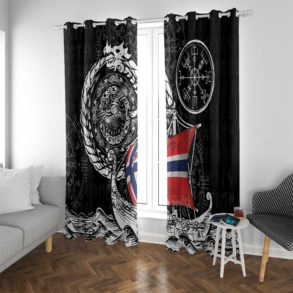 Viking Norway Window Curtain Norwegian Viking Ship