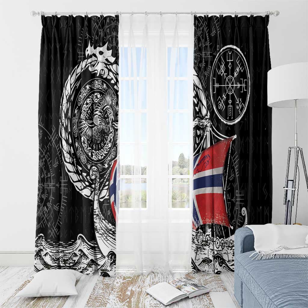 Viking Norway Window Curtain Norwegian Viking Ship