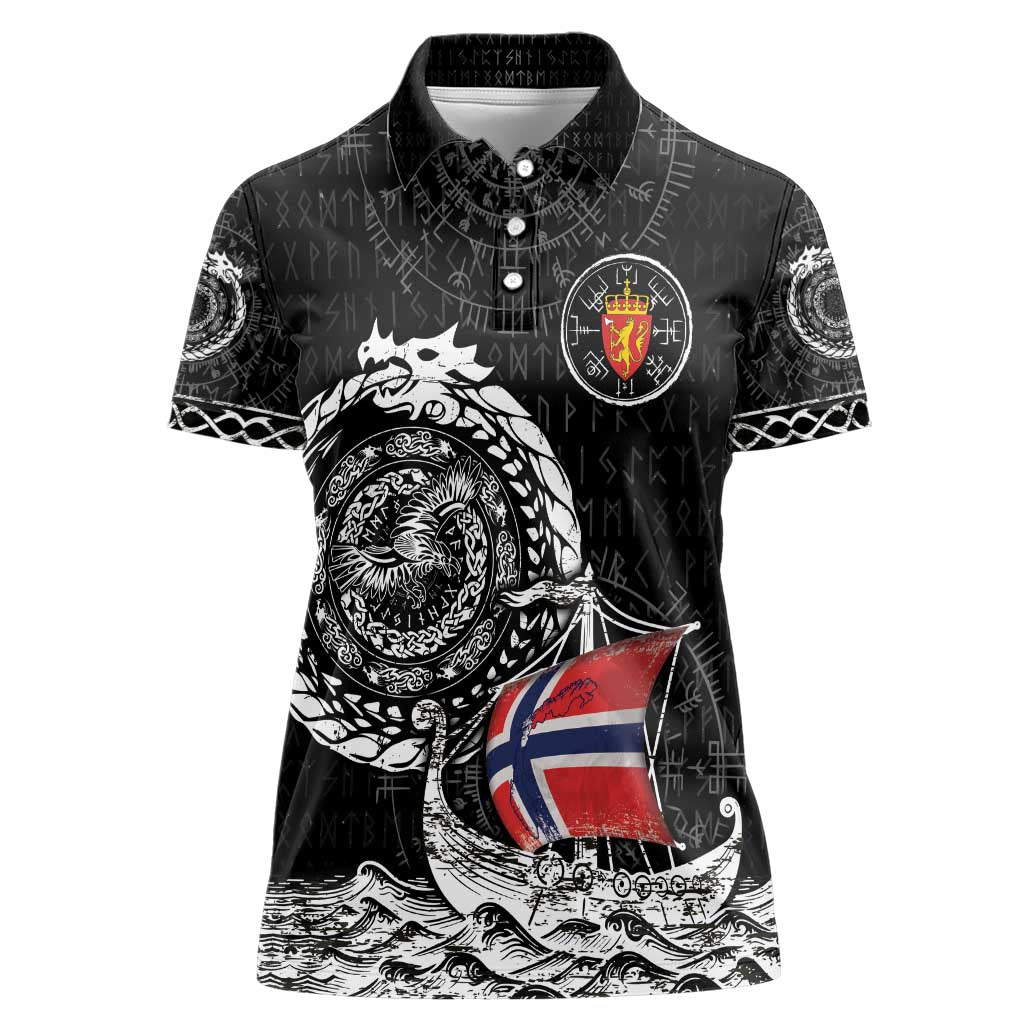 Personalized Viking Norway Women Polo Shirt Norwegian Viking Ship