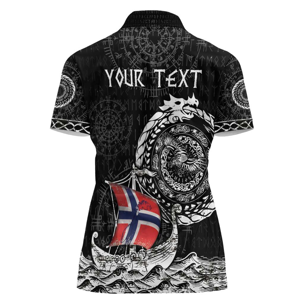 Personalized Viking Norway Women Polo Shirt Norwegian Viking Ship