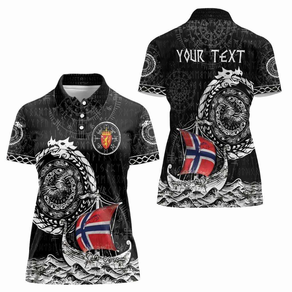 Personalized Viking Norway Women Polo Shirt Norwegian Viking Ship