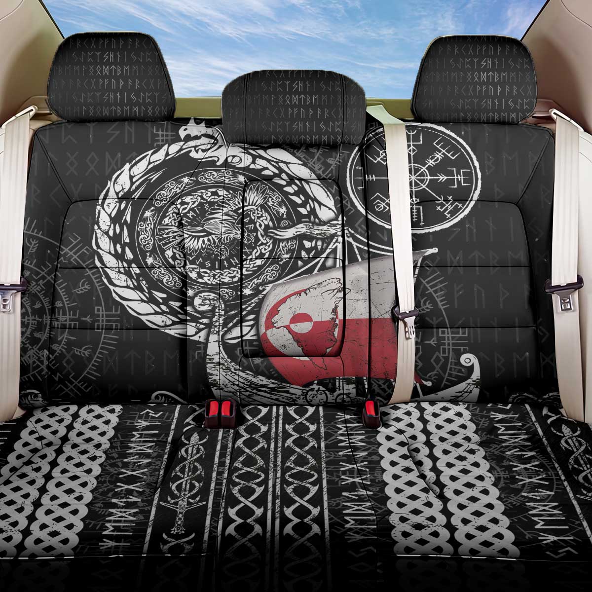 Viking Greenland Back Car Seat Cover Greenlander Viking Ship
