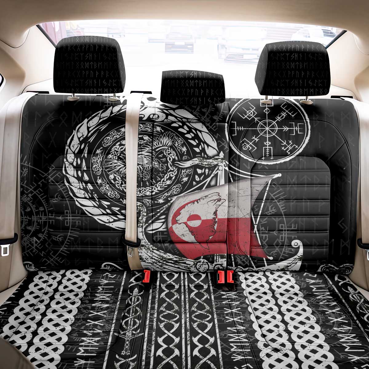 Viking Greenland Back Car Seat Cover Greenlander Viking Ship