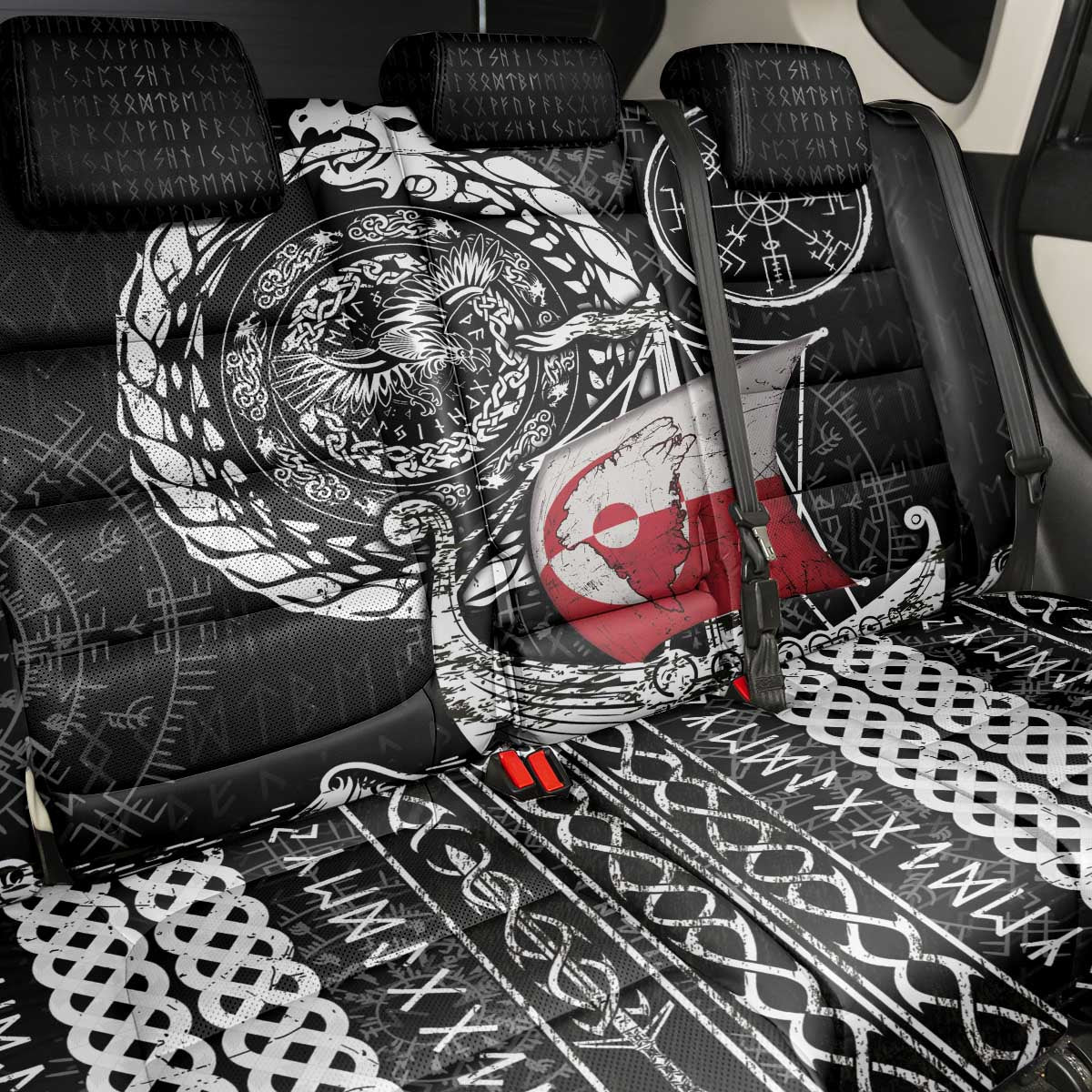 Viking Greenland Back Car Seat Cover Greenlander Viking Ship