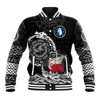 Personalized Viking Greenland Baseball Jacket Greenlander Viking Ship
