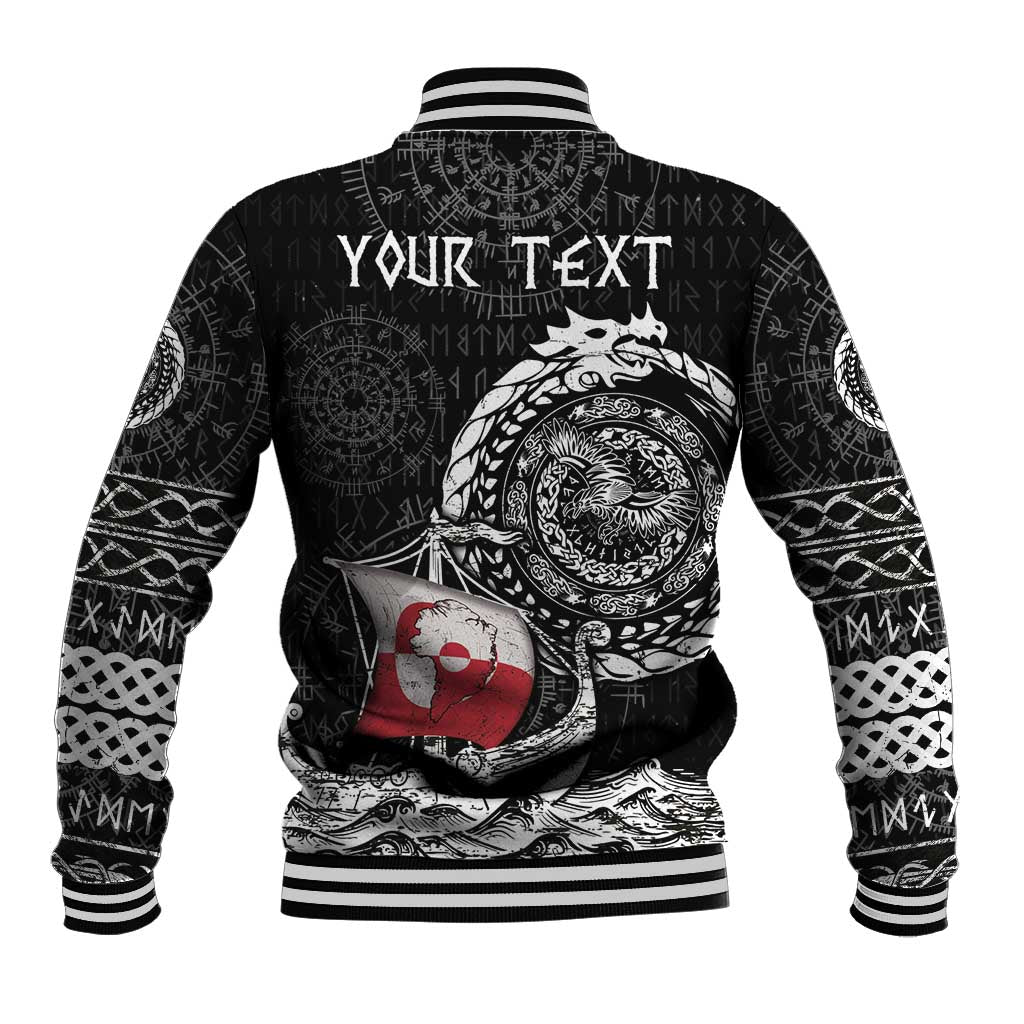 Personalized Viking Greenland Baseball Jacket Greenlander Viking Ship