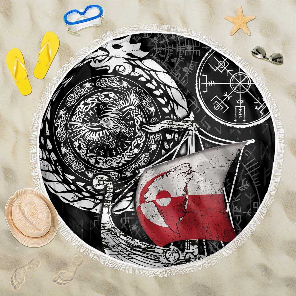 Viking Greenland Beach Blanket Greenlander Viking Ship