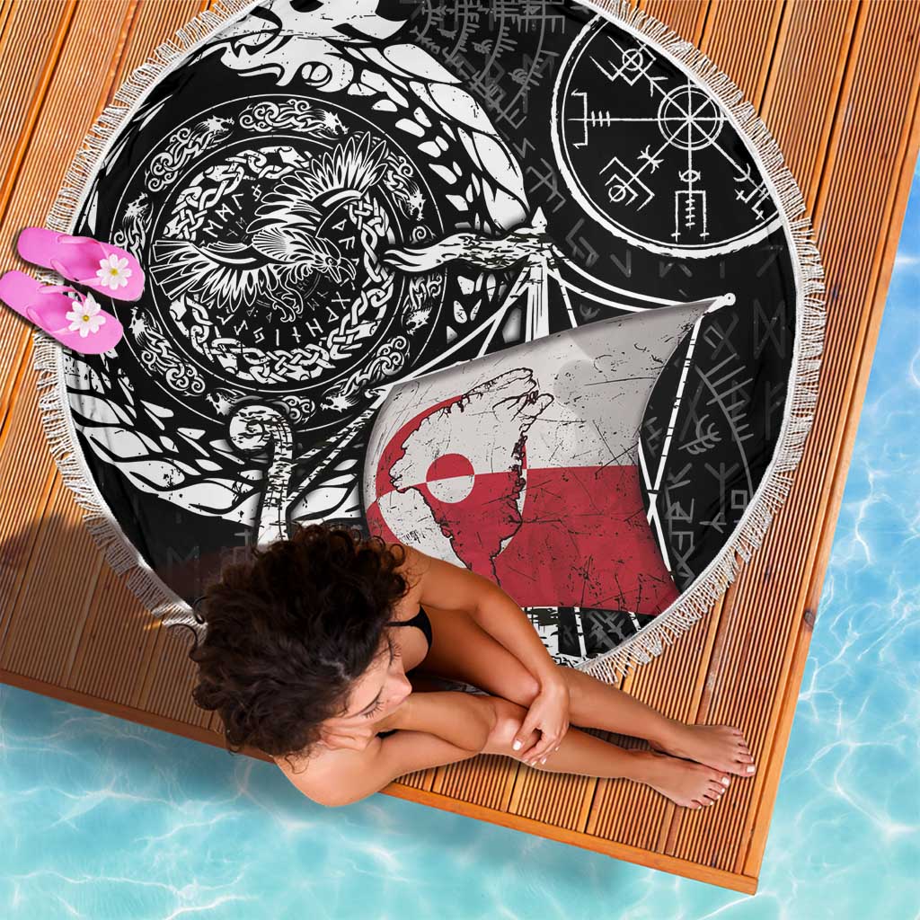 Viking Greenland Beach Blanket Greenlander Viking Ship