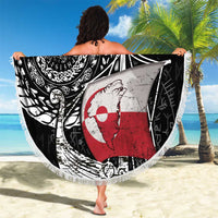 Viking Greenland Beach Blanket Greenlander Viking Ship