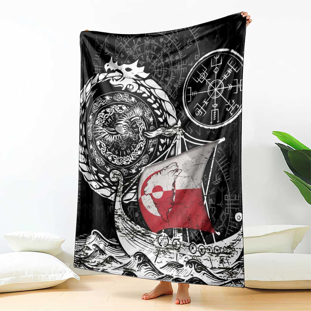 Viking Greenland Blanket Greenlander Viking Ship
