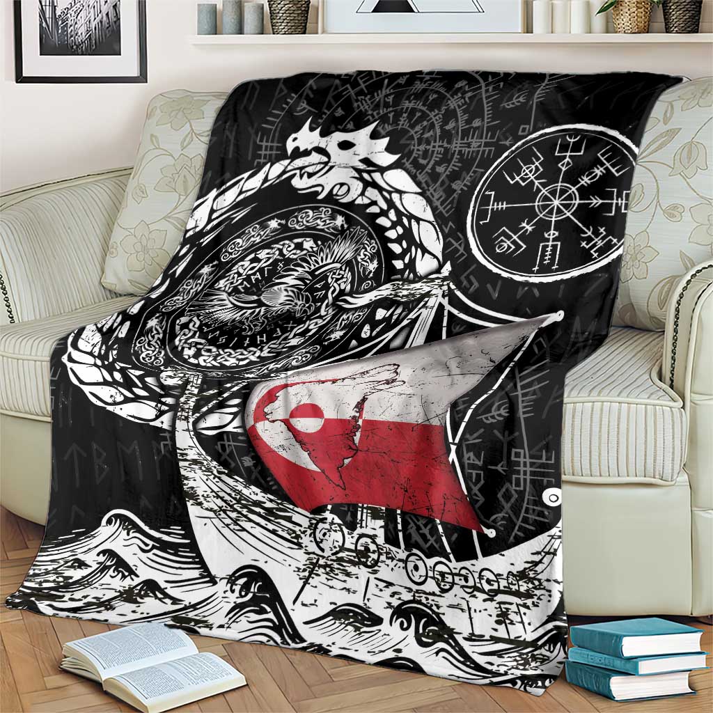 Viking Greenland Blanket Greenlander Viking Ship