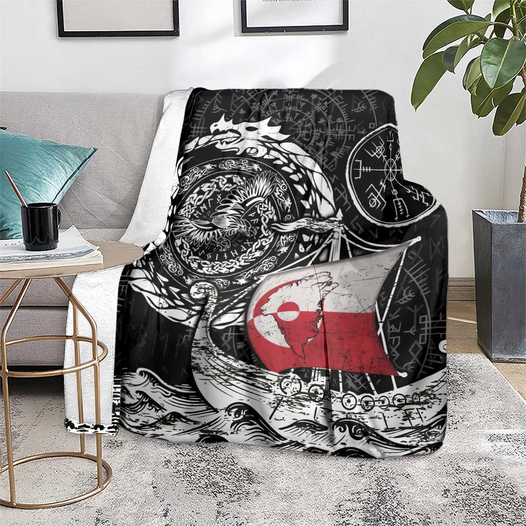 Viking Greenland Blanket Greenlander Viking Ship