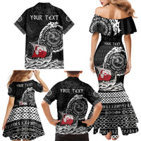 Personalized Viking Greenland Family Matching Mermaid Dress and Hawaiian Shirt Greenlander Viking Ship