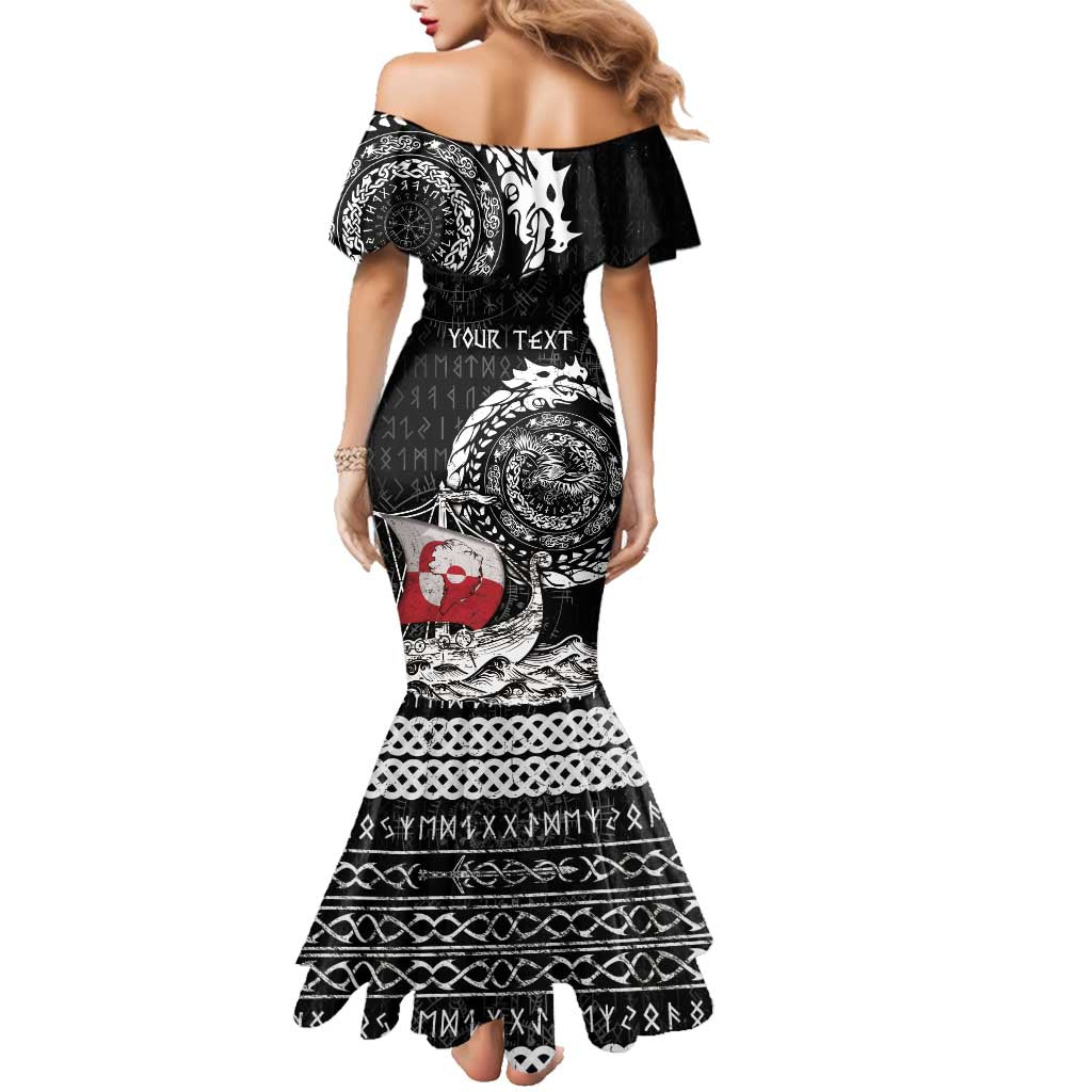 Personalized Viking Greenland Family Matching Mermaid Dress and Hawaiian Shirt Greenlander Viking Ship