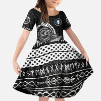 Personalized Viking Greenland Family Matching Off The Shoulder Long Sleeve Dress and Hawaiian Shirt Greenlander Viking Ship