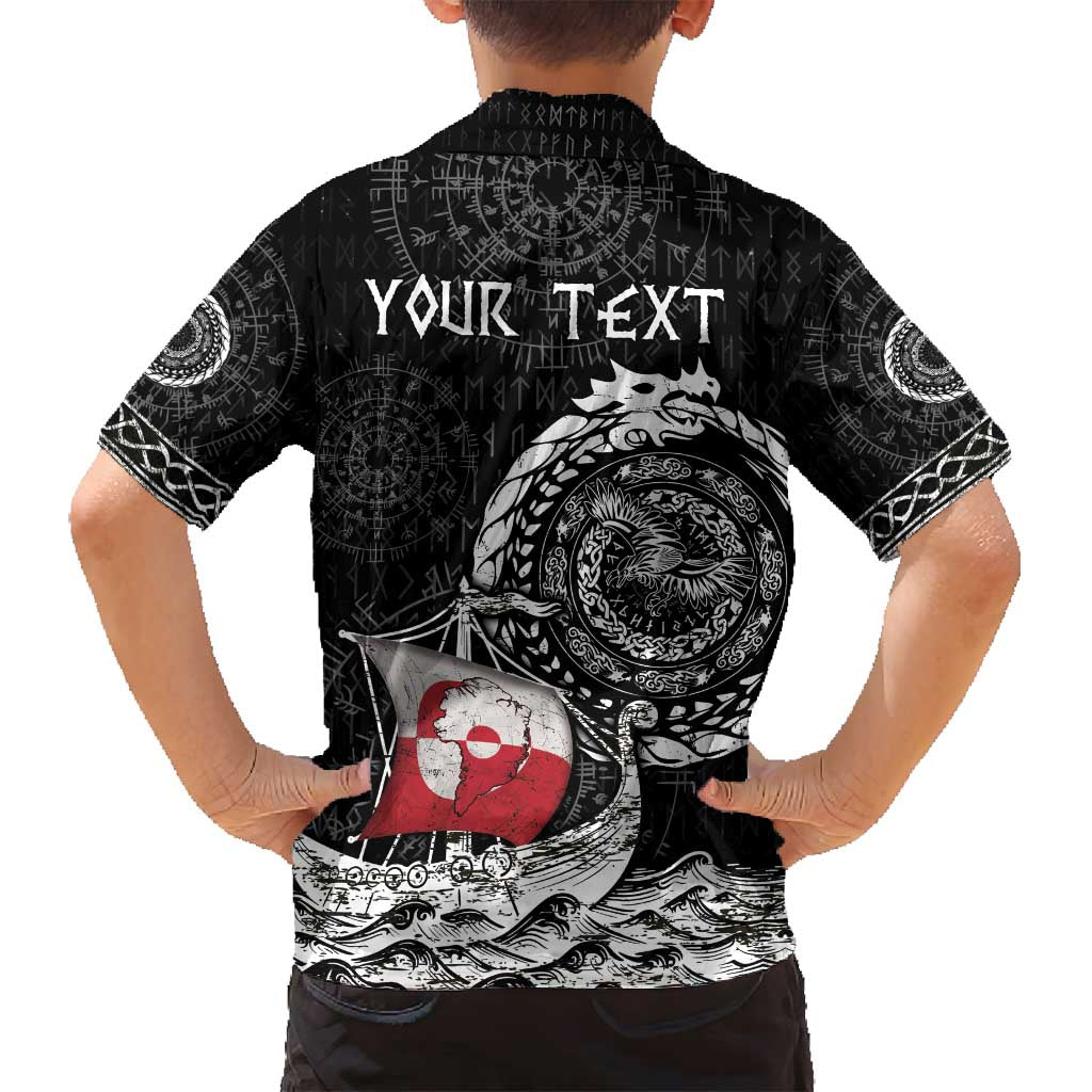 Personalized Viking Greenland Family Matching Off Shoulder Short Dress and Hawaiian Shirt Greenlander Viking Ship