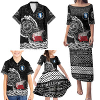 Personalized Viking Greenland Family Matching Puletasi and Hawaiian Shirt Greenlander Viking Ship