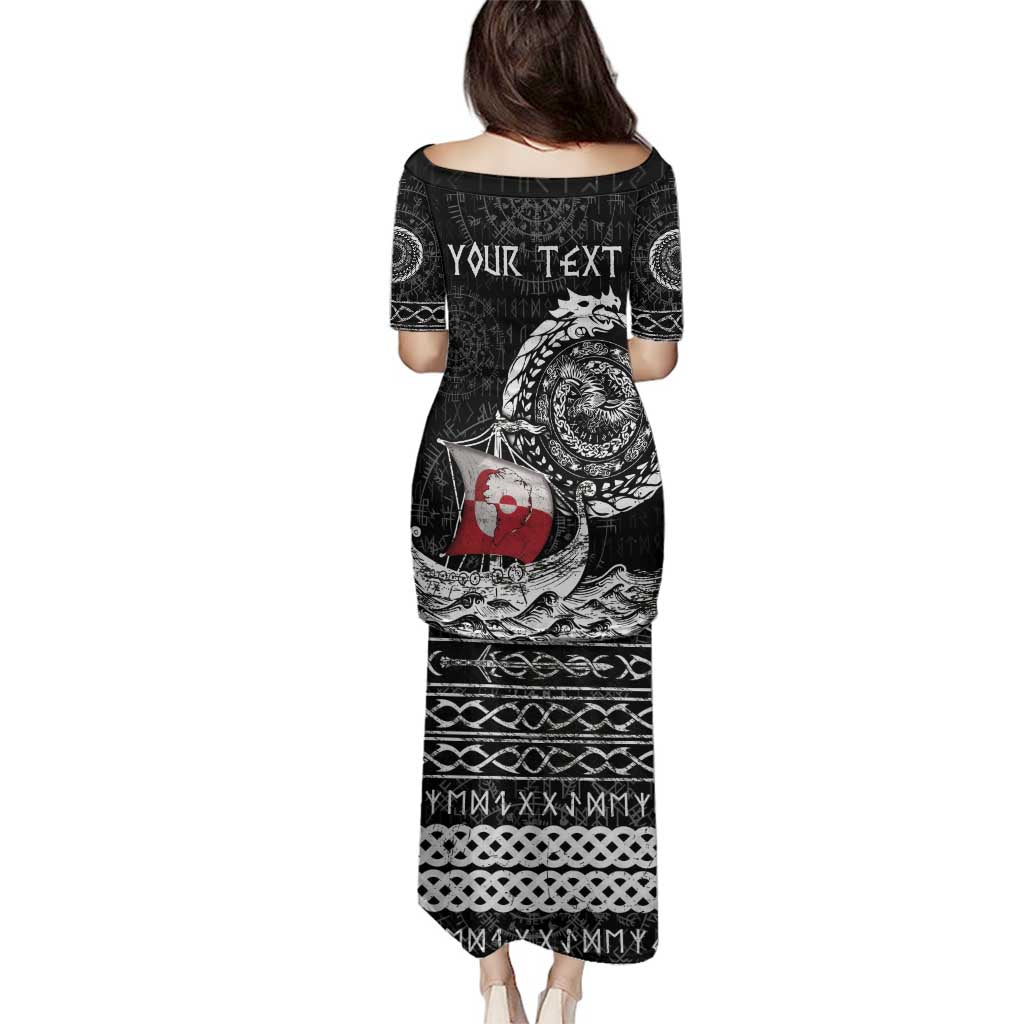 Personalized Viking Greenland Family Matching Puletasi and Hawaiian Shirt Greenlander Viking Ship