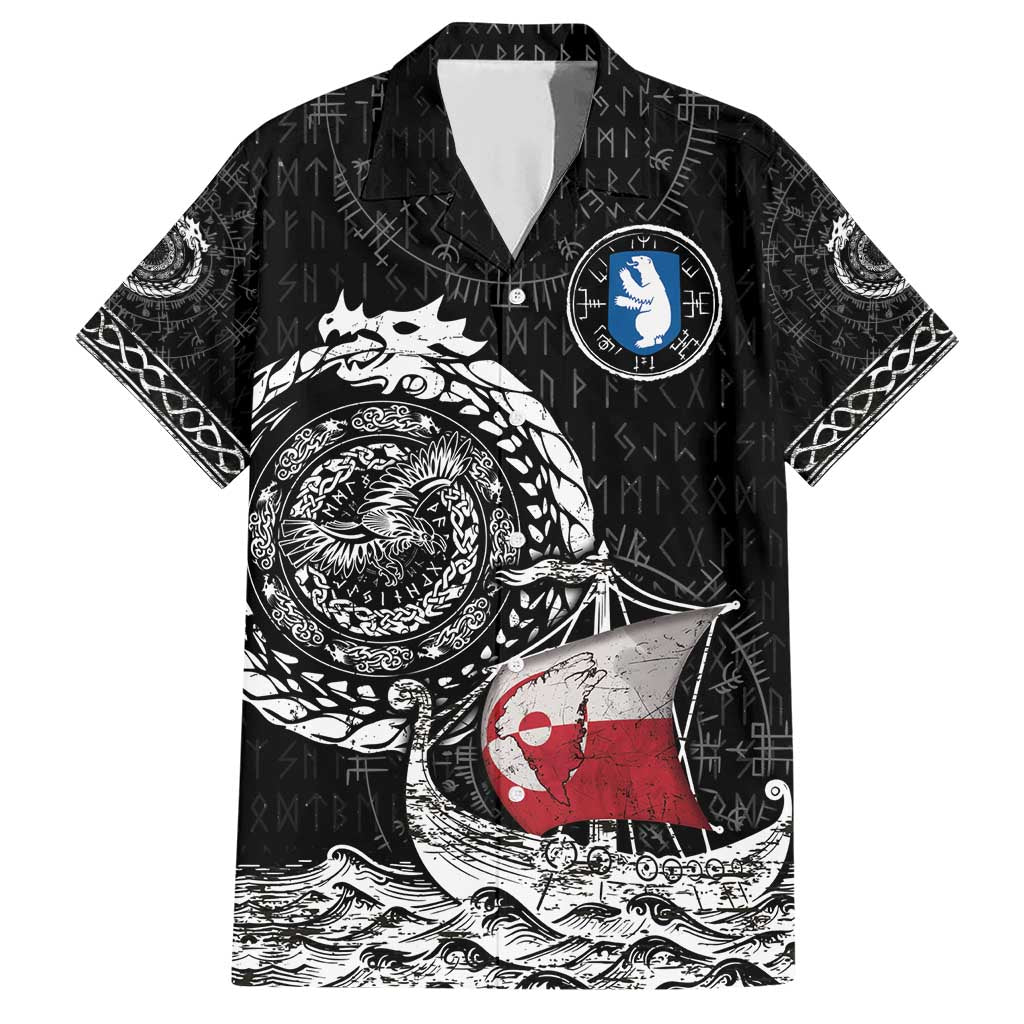 Personalized Viking Greenland Family Matching Short Sleeve Bodycon Dress and Hawaiian Shirt Greenlander Viking Ship