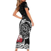 Personalized Viking Greenland Family Matching Short Sleeve Bodycon Dress and Hawaiian Shirt Greenlander Viking Ship
