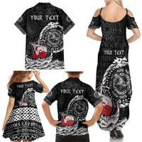 Personalized Viking Greenland Family Matching Summer Maxi Dress and Hawaiian Shirt Greenlander Viking Ship