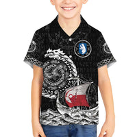 Personalized Viking Greenland Family Matching Tank Maxi Dress and Hawaiian Shirt Greenlander Viking Ship