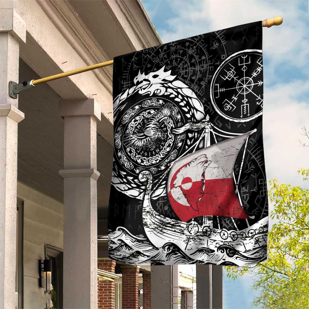 Viking Greenland Garden Flag Greenlander Viking Ship