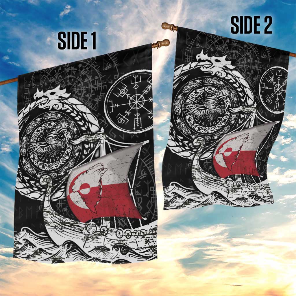 Viking Greenland Garden Flag Greenlander Viking Ship