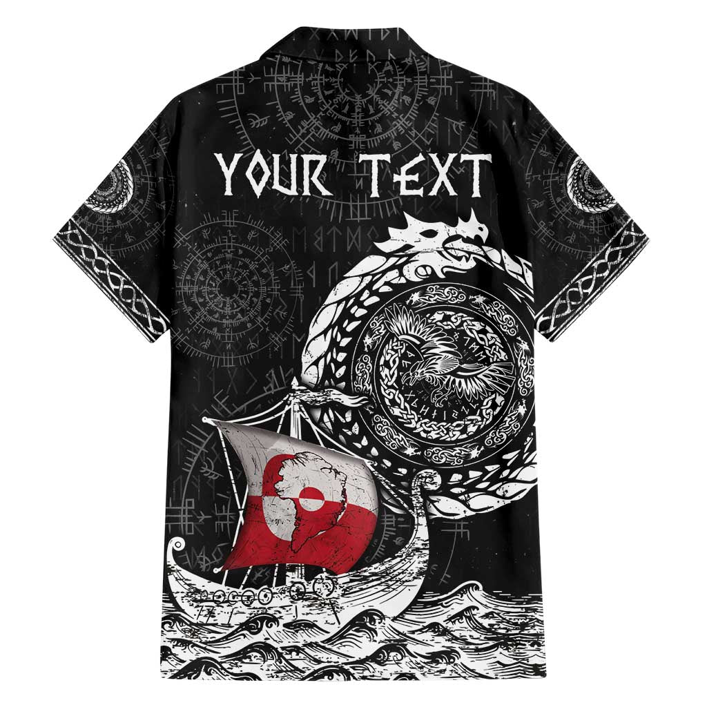 Personalized Viking Greenland Hawaiian Shirt Greenlander Viking Ship