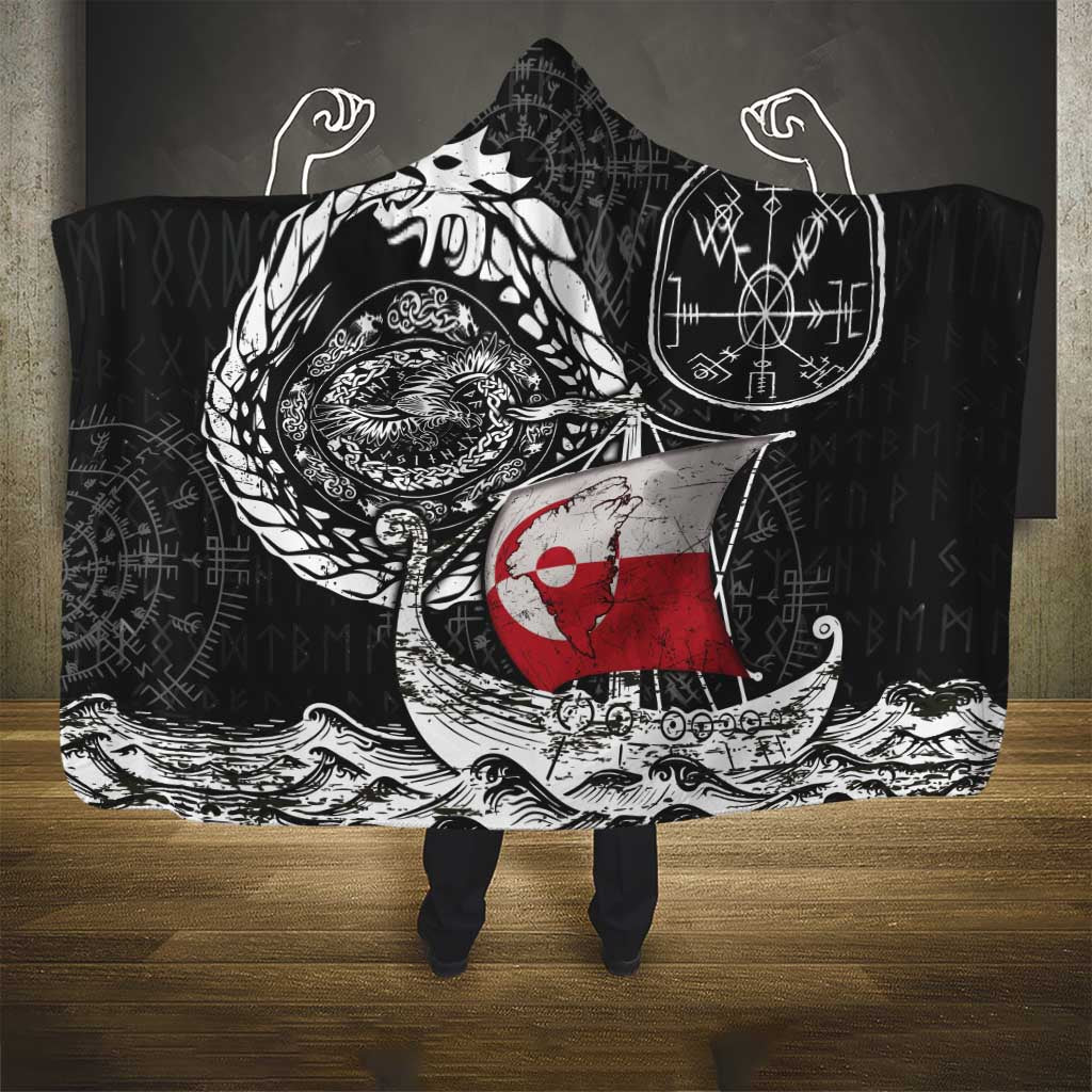 Viking Greenland Hooded Blanket Greenlander Viking Ship
