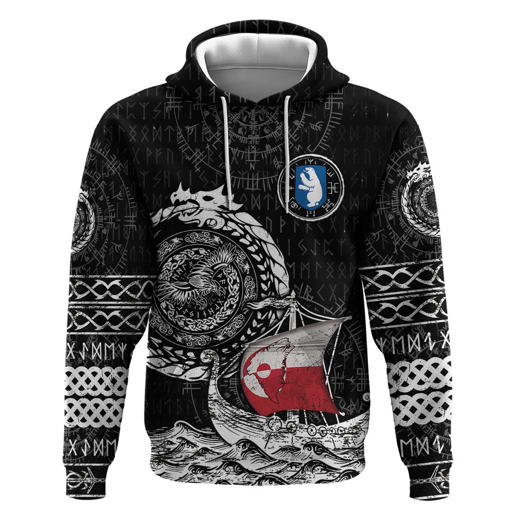 Personalized Viking Greenland Hoodie Greenlander Viking Ship
