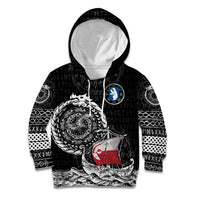Personalized Viking Greenland Kid Hoodie Greenlander Viking Ship