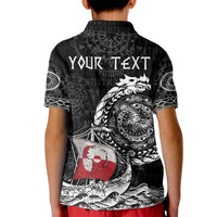 Personalized Viking Greenland Kid Polo Shirt Greenlander Viking Ship