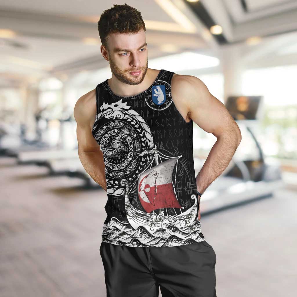 Personalized Viking Greenland Men Tank Top Greenlander Viking Ship
