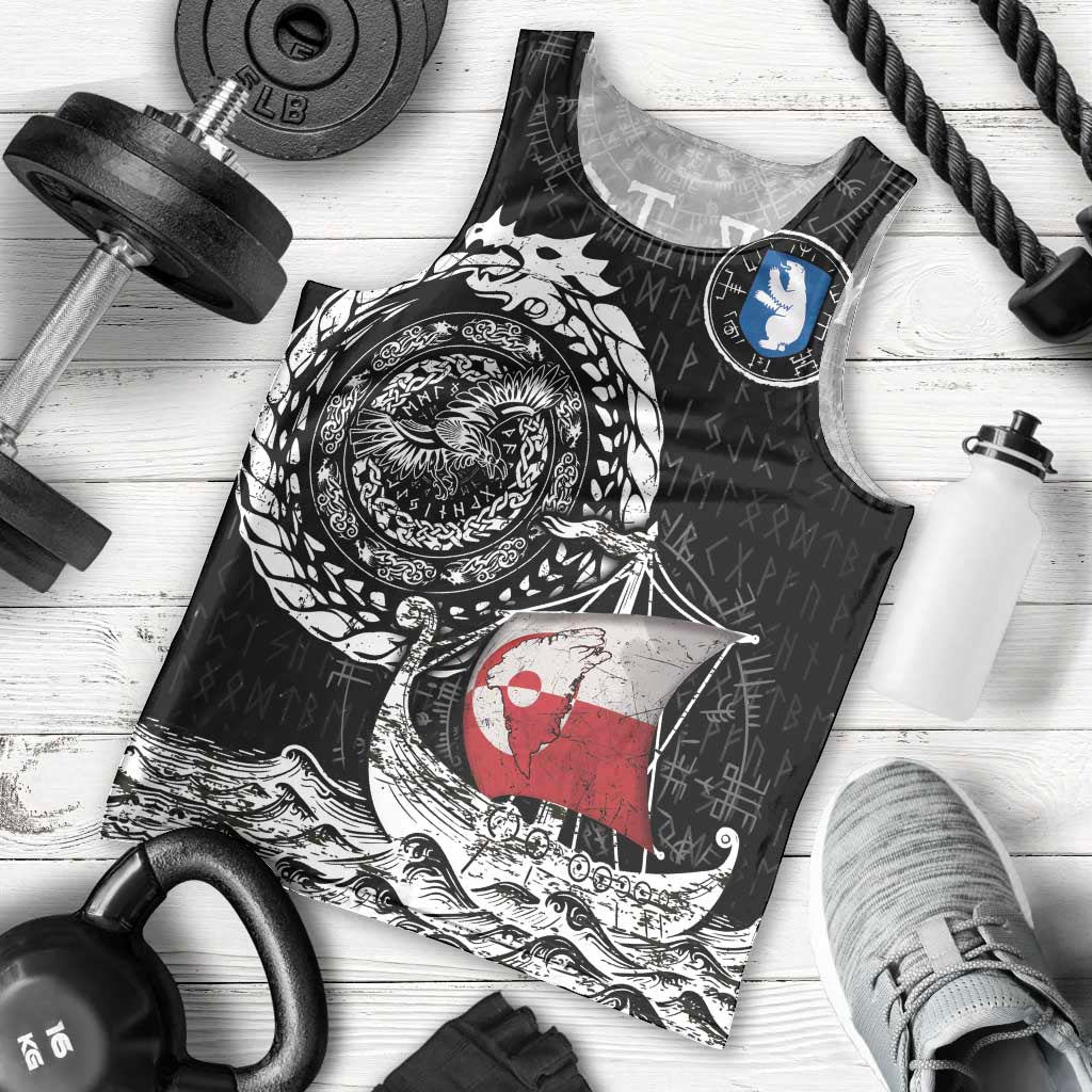 Personalized Viking Greenland Men Tank Top Greenlander Viking Ship