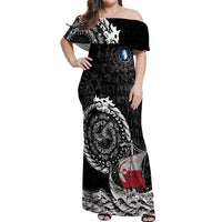 Personalized Viking Greenland Off Shoulder Maxi Dress Greenlander Viking Ship