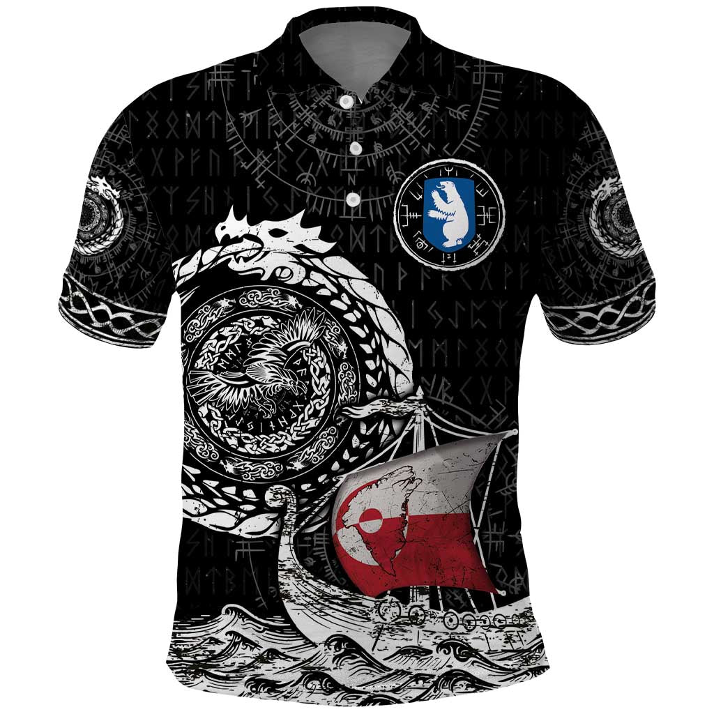 Personalized Viking Greenland Polo Shirt Greenlander Viking Ship