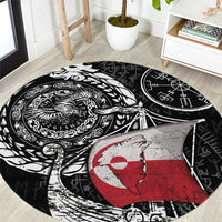 Viking Greenland Round Carpet Greenlander Viking Ship