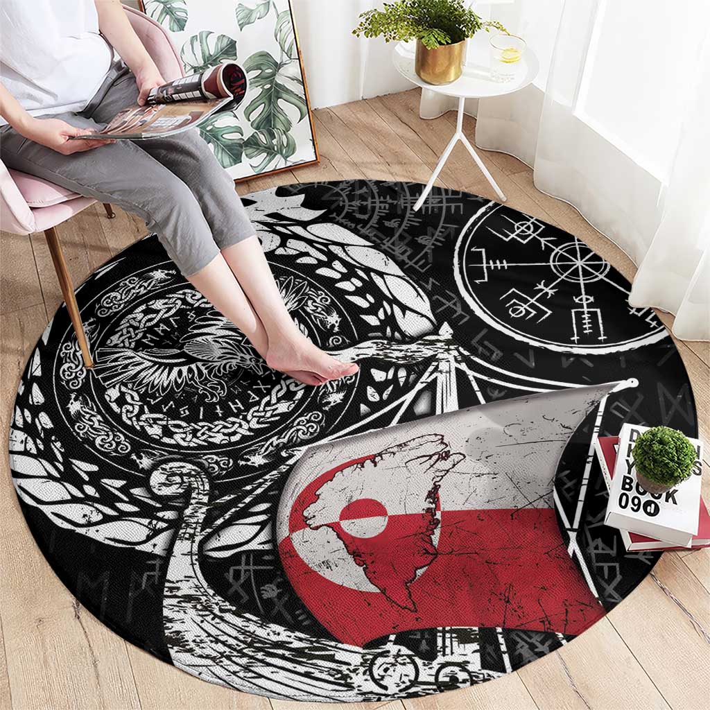 Viking Greenland Round Carpet Greenlander Viking Ship