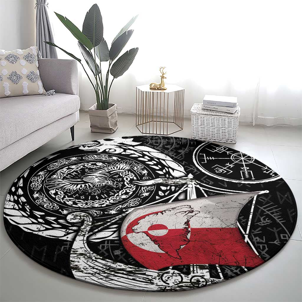 Viking Greenland Round Carpet Greenlander Viking Ship